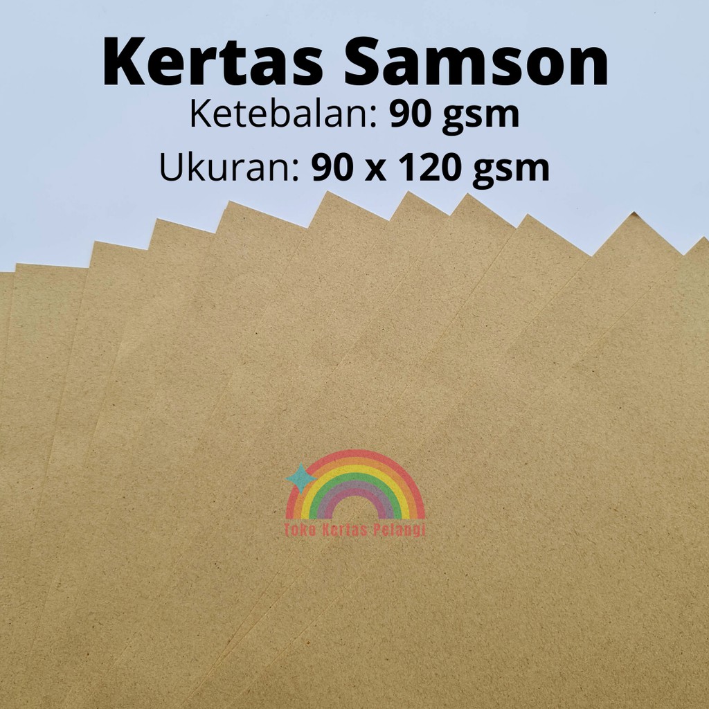 kertas samson/kertas bungkus coklat tebal 90gsm isi 10 lbr ukuran BESAR