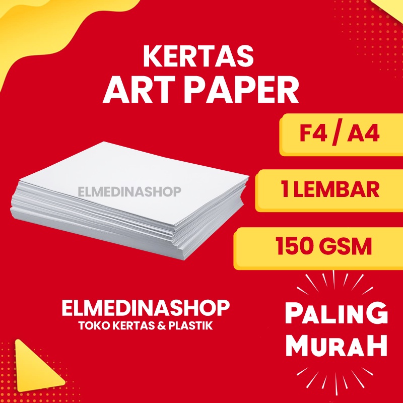 

1 Lembar Kertas Art Paper 150 Gsm F4 & A4 Artpaper Glossy Dua 2 Sisi - AP150