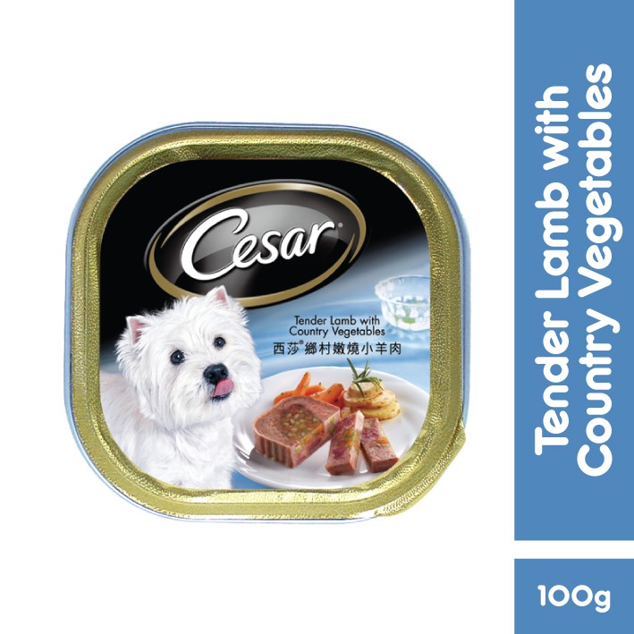 CESAR® Makanan Anjing Basah 100g - Isi 1-Tender Lamb & Veg