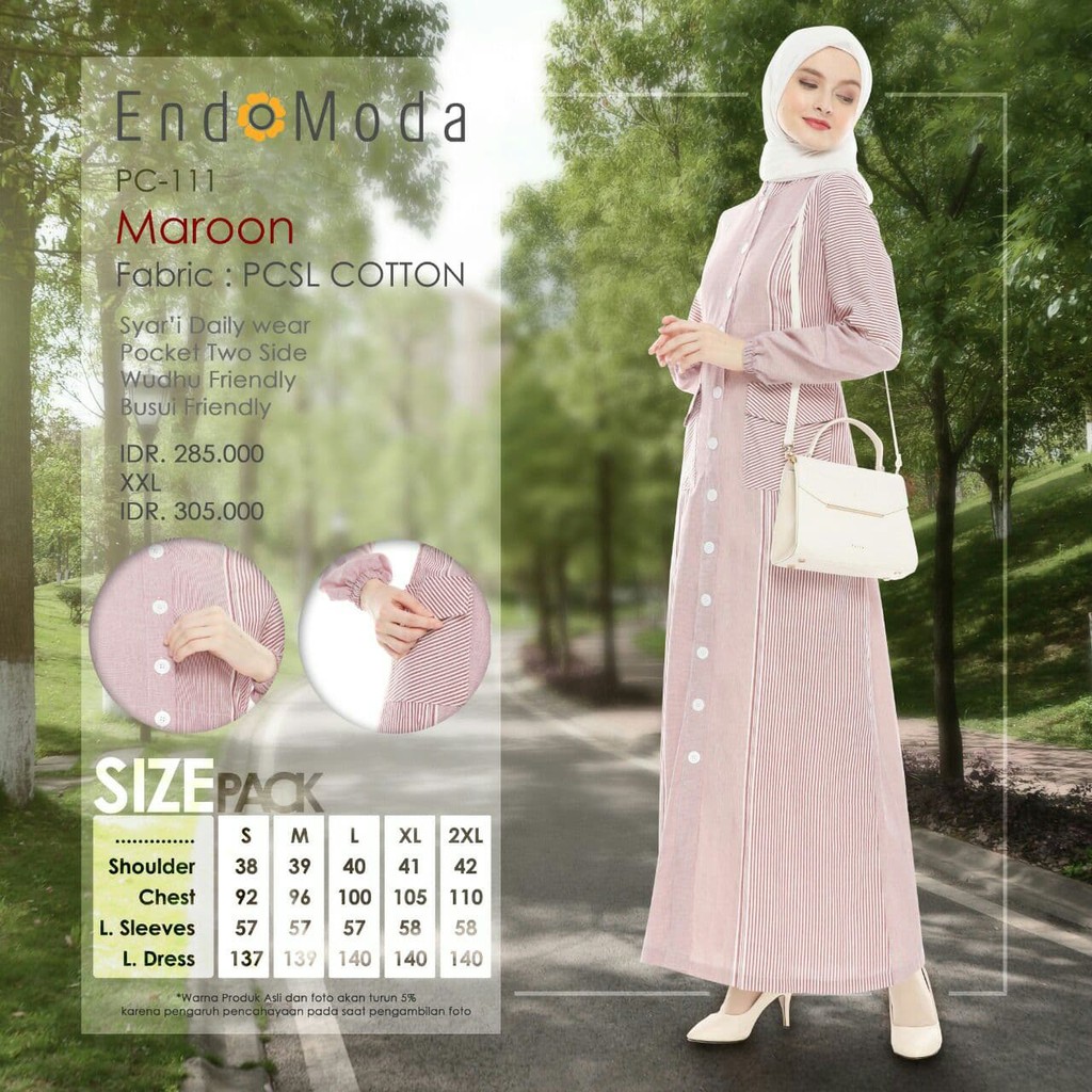 Gamis Endomoda Pc 111 Fashion Muslim Endomoda Pc 111 Shopee Indonesia