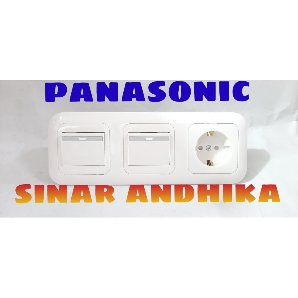 SAKLAR SERI LEBAR + STOP KONTAK (CP) PANASONIC WEJ 7823 414121