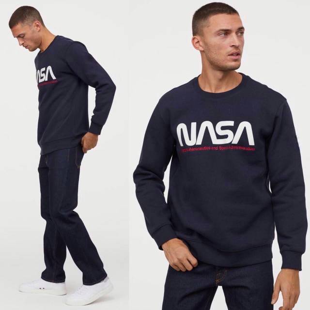 SWEATER PRIA CREWNECK NASA by H&M ORIGINAL BRANDED | SWEATER HNM WANITA UNISEX | SISA EKSPOR | NASA