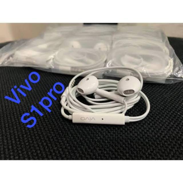 Headset Earphone Vivo S1 Pro Stereo Handsfree Hf Vivo S1 Pro Stereo Kapsul
