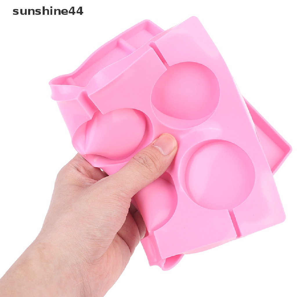 Sunshine Cetakan Permen Lolipop 8 Lubang Bentuk Bulat Besar Bahan Silikon