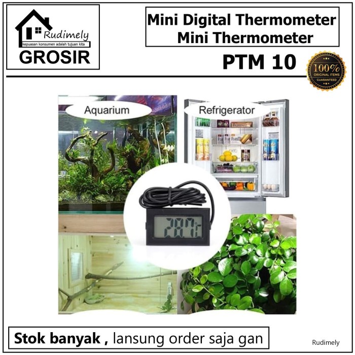 EDISI ADA KABEL SENSOR  Mini Digital Thermometer / Mini Thermometer PTM 10