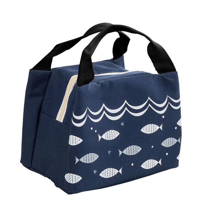 BABY STORE01 - TB106 WATERPROOF TRAVEL LUNCH BAG FISH PATTERN / TAS BEKAL TAHAN PANAS &amp; DINGIN