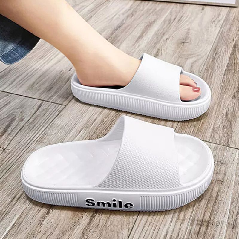 Sandal Karet Wanita Pria Font Smile Import / Sandal Pria Wanita Eva Antislip