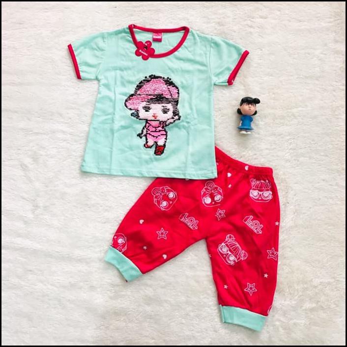 New Arrival Setelan Baju Manik Usap Lol Anak Perempuan New Arrival Setelan Baju Manik Usap Lol Anak Perempuan