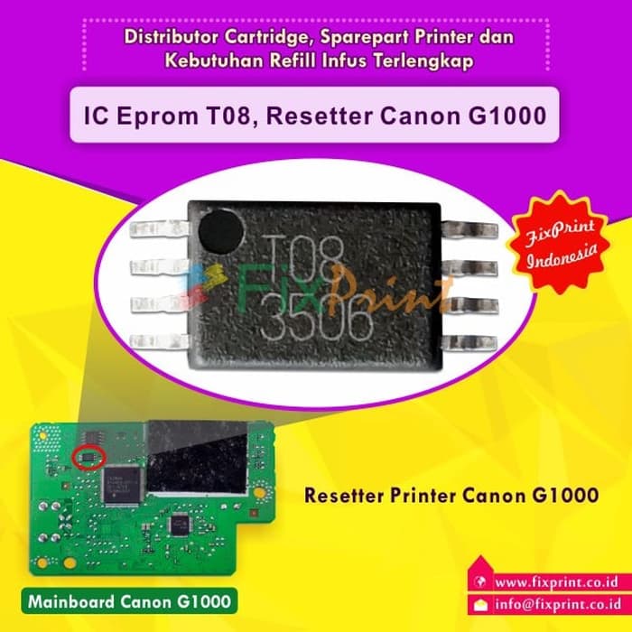 IC Eprom Canon G1000- IC Eeprom Reset Canon g1000- Resetter G1000 FPTS2758