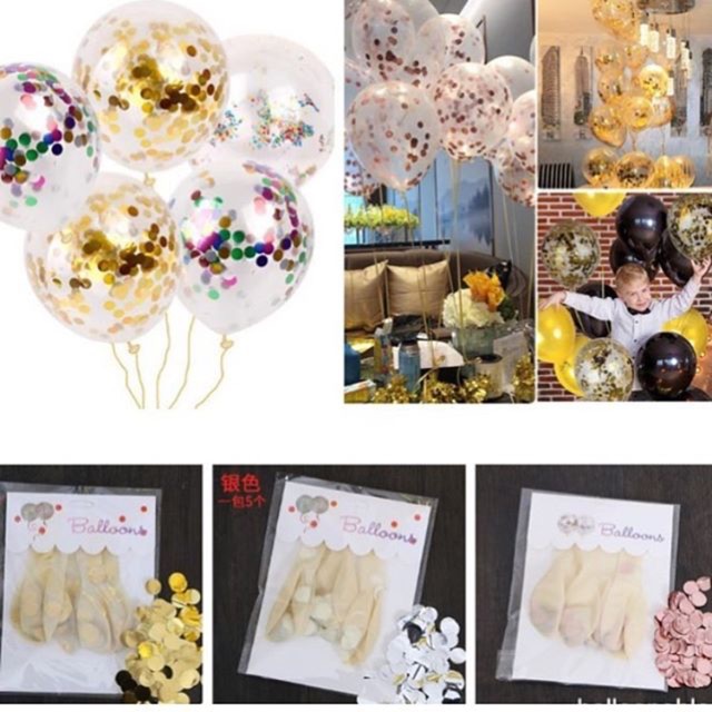 Balon latex / balon transparant / balon confetti / balon latex confetti / balon latex transparant