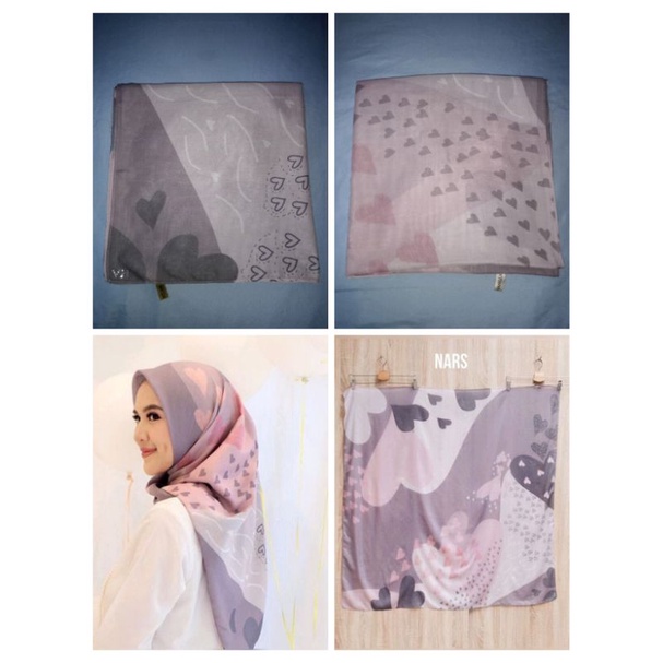 Vanilla hijab jilbab love scarf