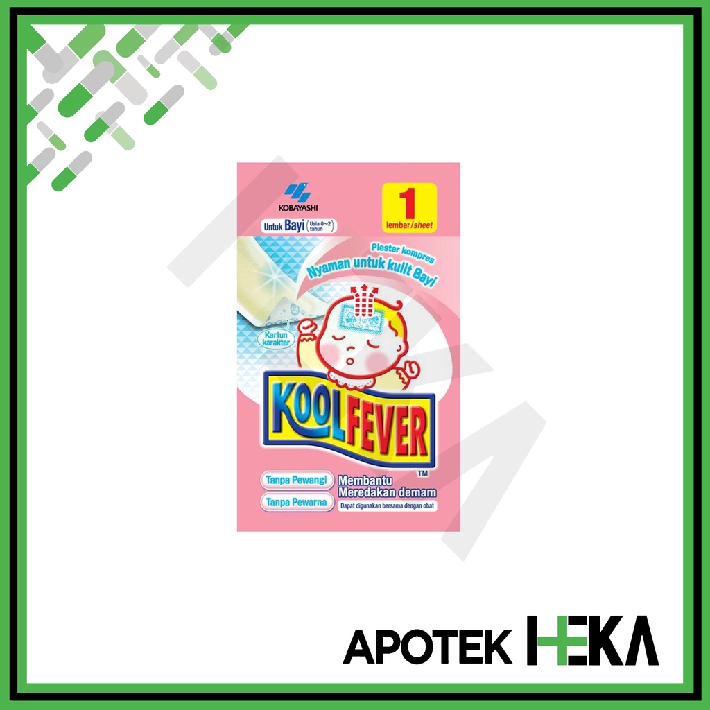 Koolfever Plester Kompres Demam Bayi 1 Sachet Pink Kartun Baby (SEMARANG)