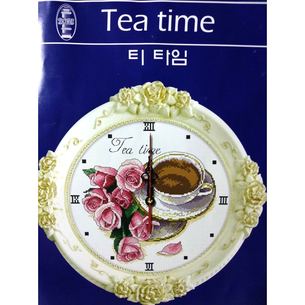 Paket DIY Craft Sulam Kristik DOME 120506 Bunga Flower Mawar Rose Tea Cup