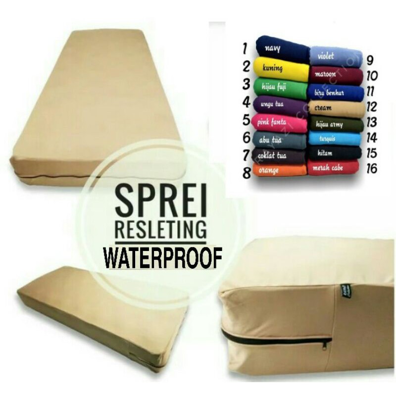 Sprei resleting waterproof sprei resleting anti air uk. 120x200x20