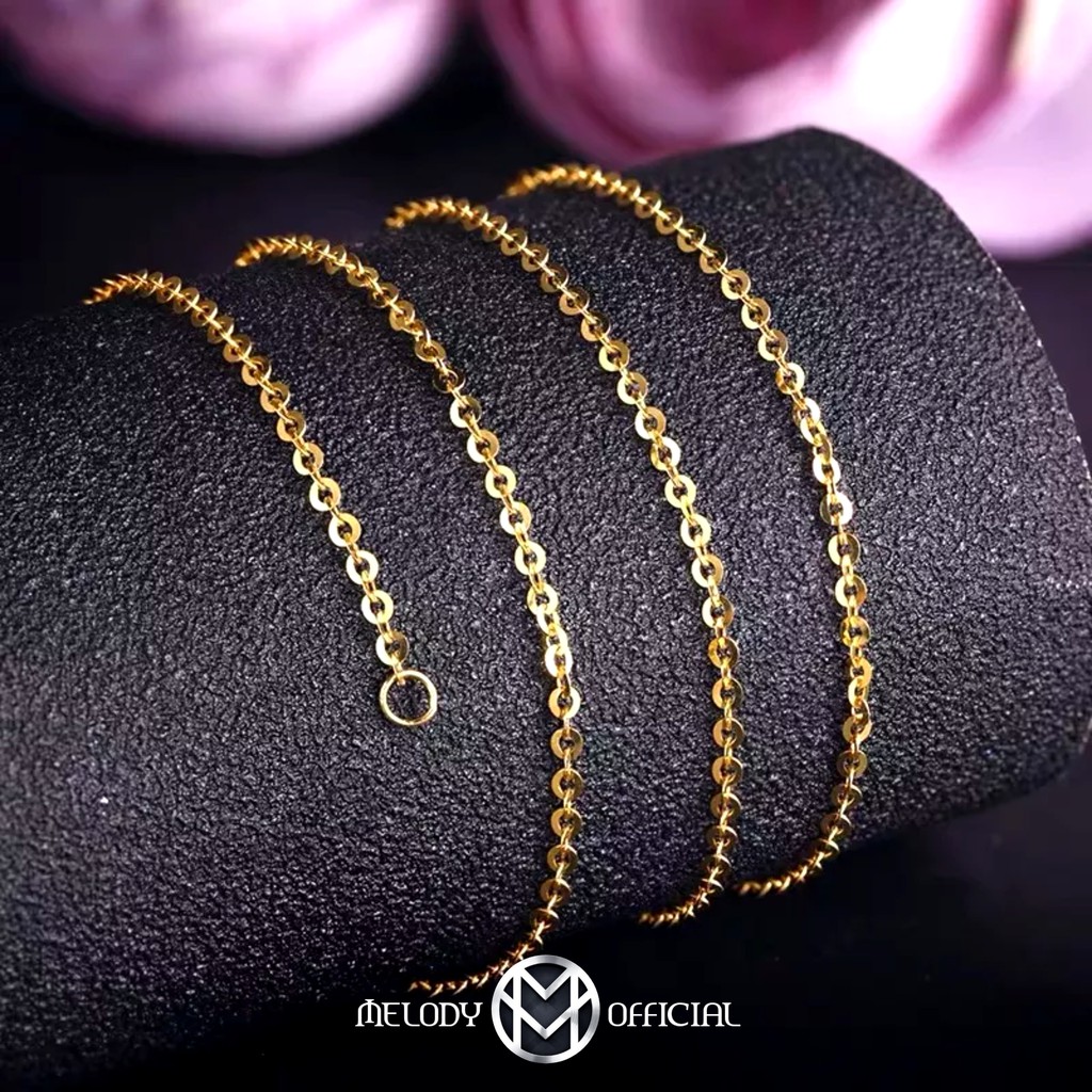 Kalung Titanium Pria Wanita Rantai Gold Emas Silver Original Anti Karat