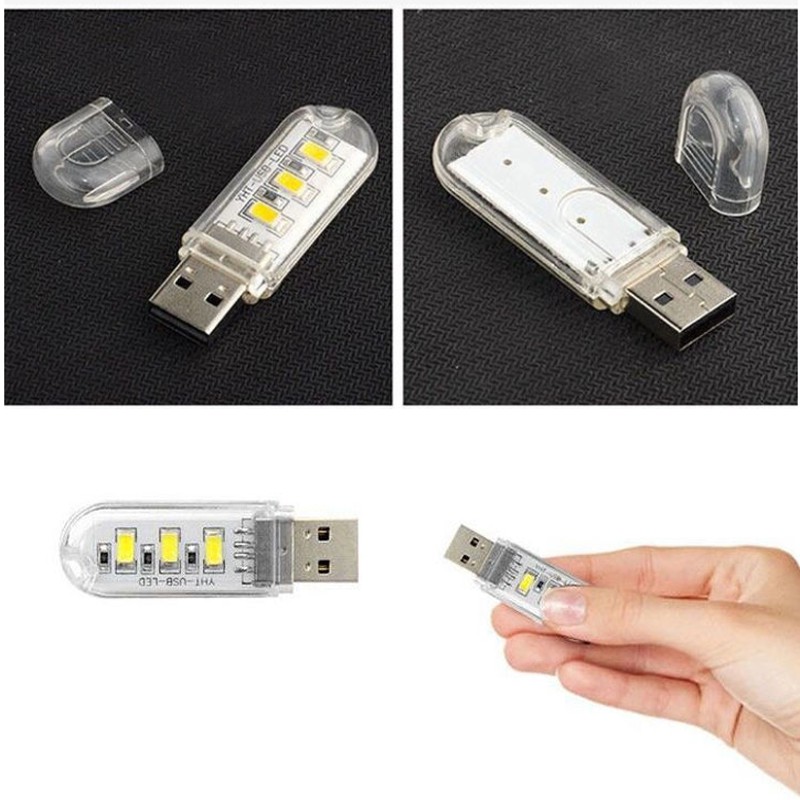 Lampu USB Mini LED Stick 3/8 LED Emergency Lamp Reading Lamp