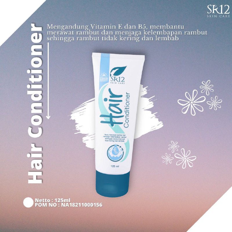 HAIR CONDITIONER SR12 | MELEMBUTKAN RAMBUT | KONDISIONER ANTI KETOMBE | RAMBUT HITAM BERKILAU | ATASI RAMBUT BERCABANG
