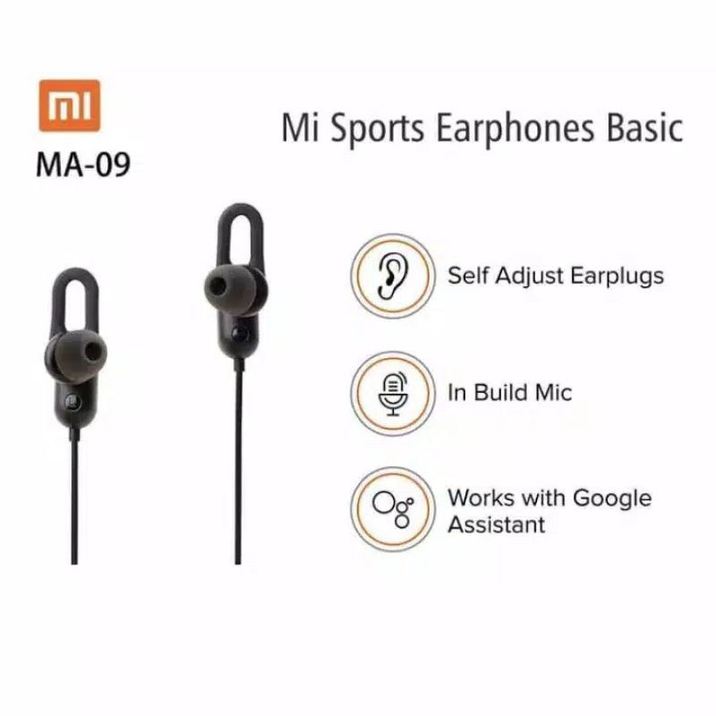 RY - Earphone Xiaomi MA-09 Ultra Deep Bass / Headset MI / Handsfree MA09 With Microphone