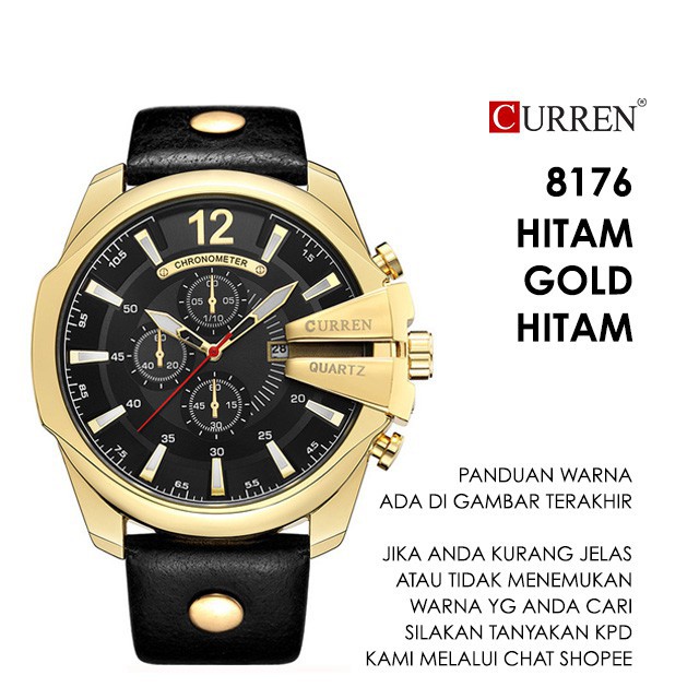 Jam Tangan Pria CURREN 8176 Kulit ORIGINAL Chronograph Tidak Aktif