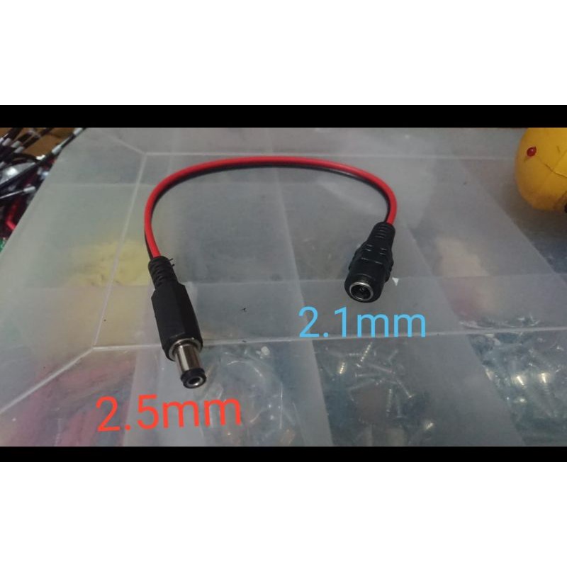 kabel konektor adapter 2.1mm standar to 2.5mm converter htb dll