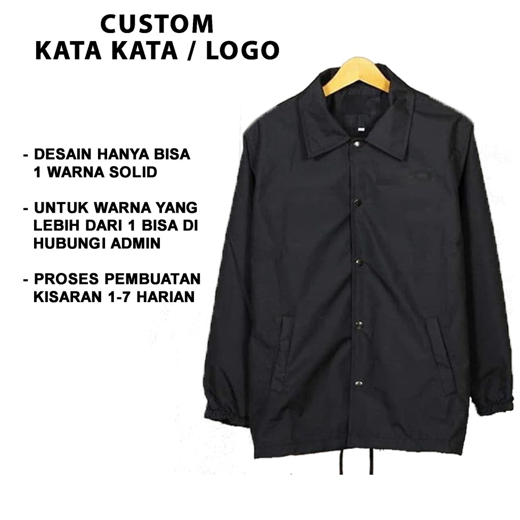  jaket  coach windbreaker CUSTOM design  gambar tulisan 