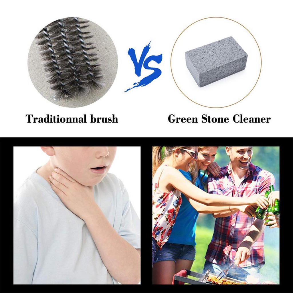 Solighter Cleaning Brick Block Grill Hias Gadget Pembersih Lemak Dapur