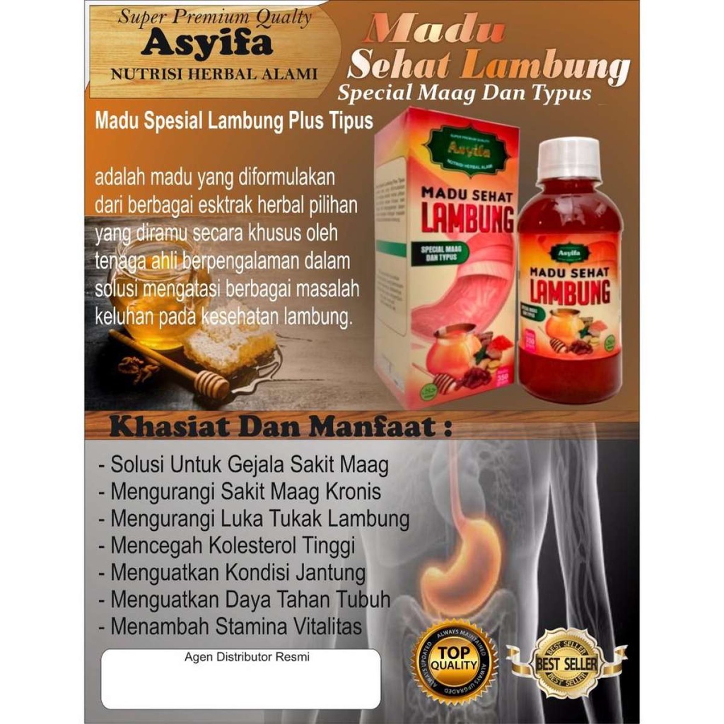 

MADU SEHAT LAMBUNG (SPESIAL MAAG DAN TYPUS) ASYIFA original