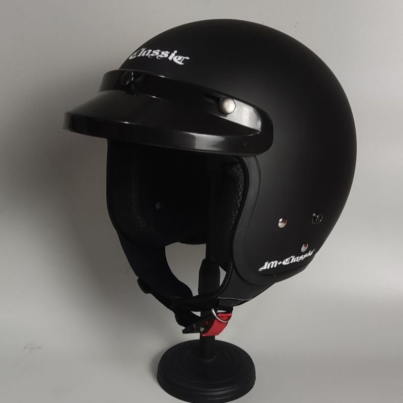 Helm Bogo Retro CFM Hitam Doff Dewasa