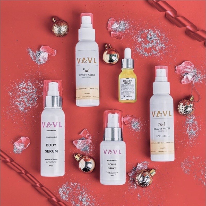 1 PAKET SKINCARE WHITENING VAVL BEAUTY 100%BPOM