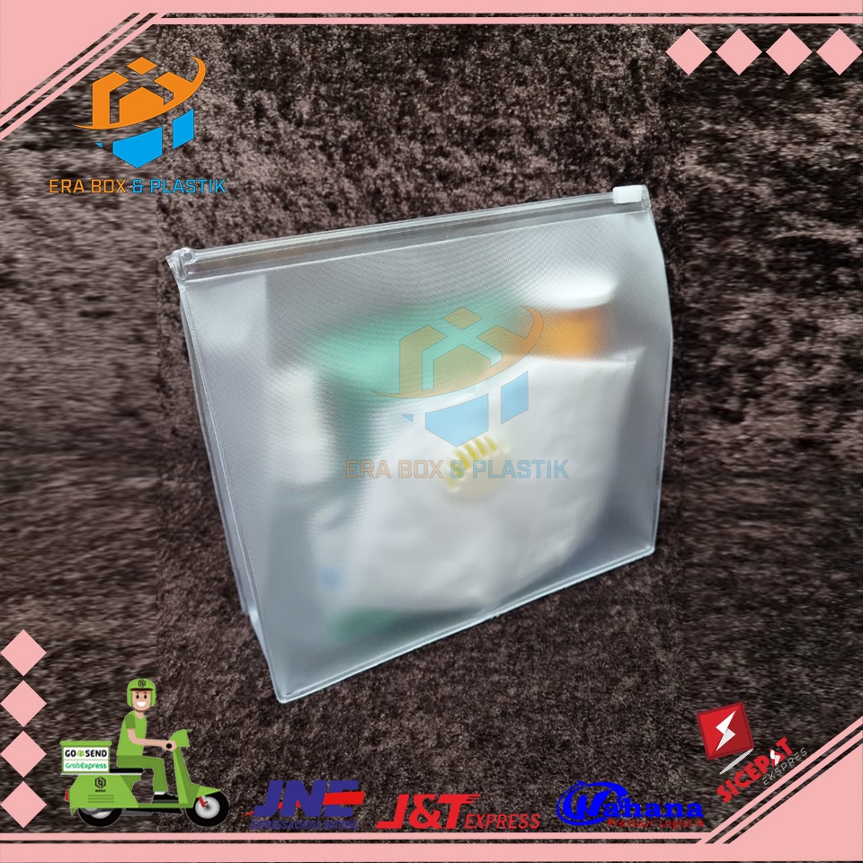 Plastik Mika Zipper Premium | Dompet Masker Kosmetik Serbaguna| Travel Pouch | Zipper Lock | Zipper Bag | Plastik Mika Kosmetik Serbaguna | Pouch Pvc Zipper Bag