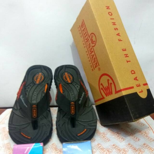  Sandal pria weidenmann  ADVENTURE S Hitam Orange 