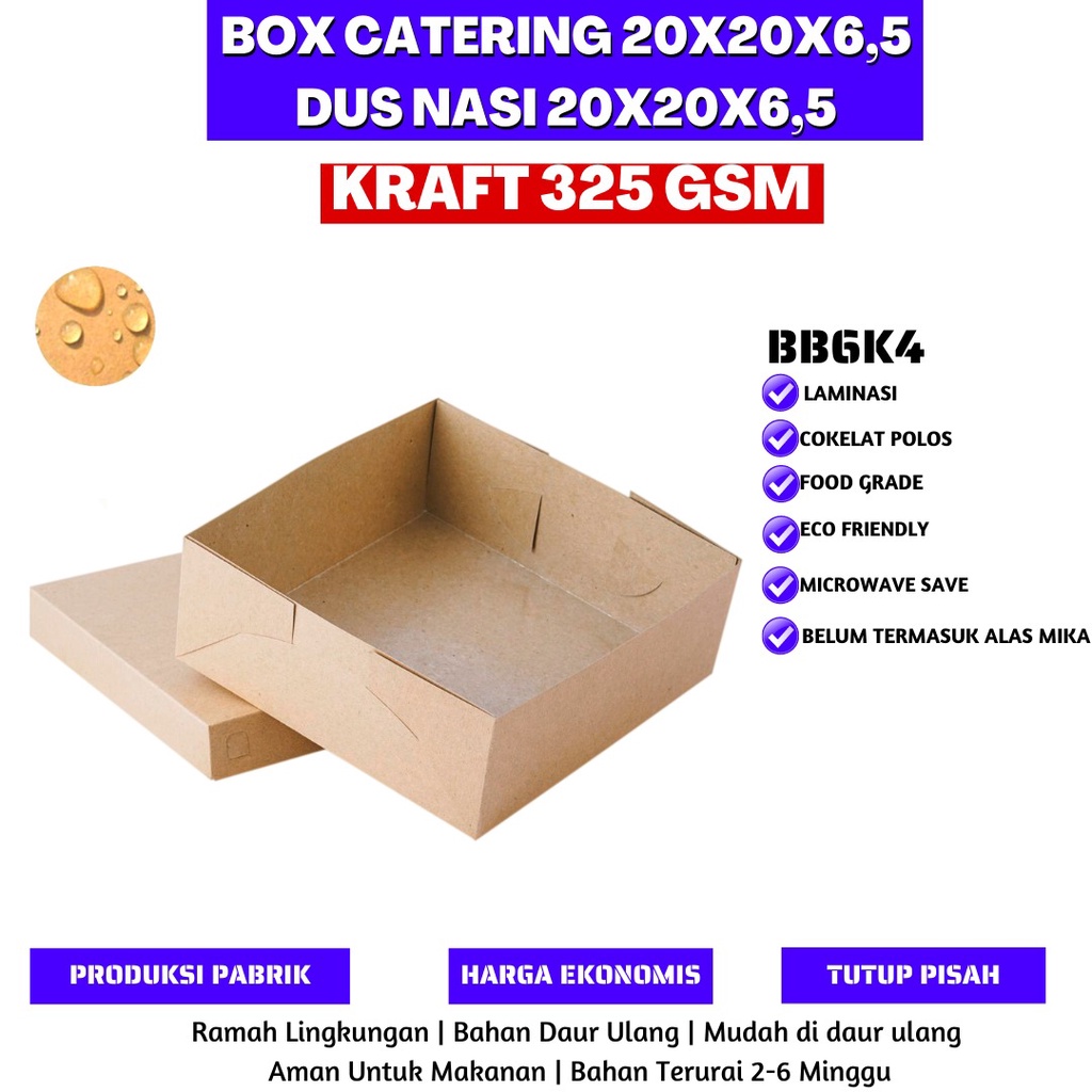 Box Catering 20x20 Laminasi 325 Gsm (BB6K4-Laminasi)