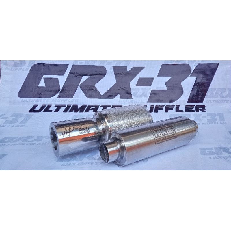 KNALPOT MOBIL HKS + RESONATOR HKS FULL STAINLESS BASS BULAT