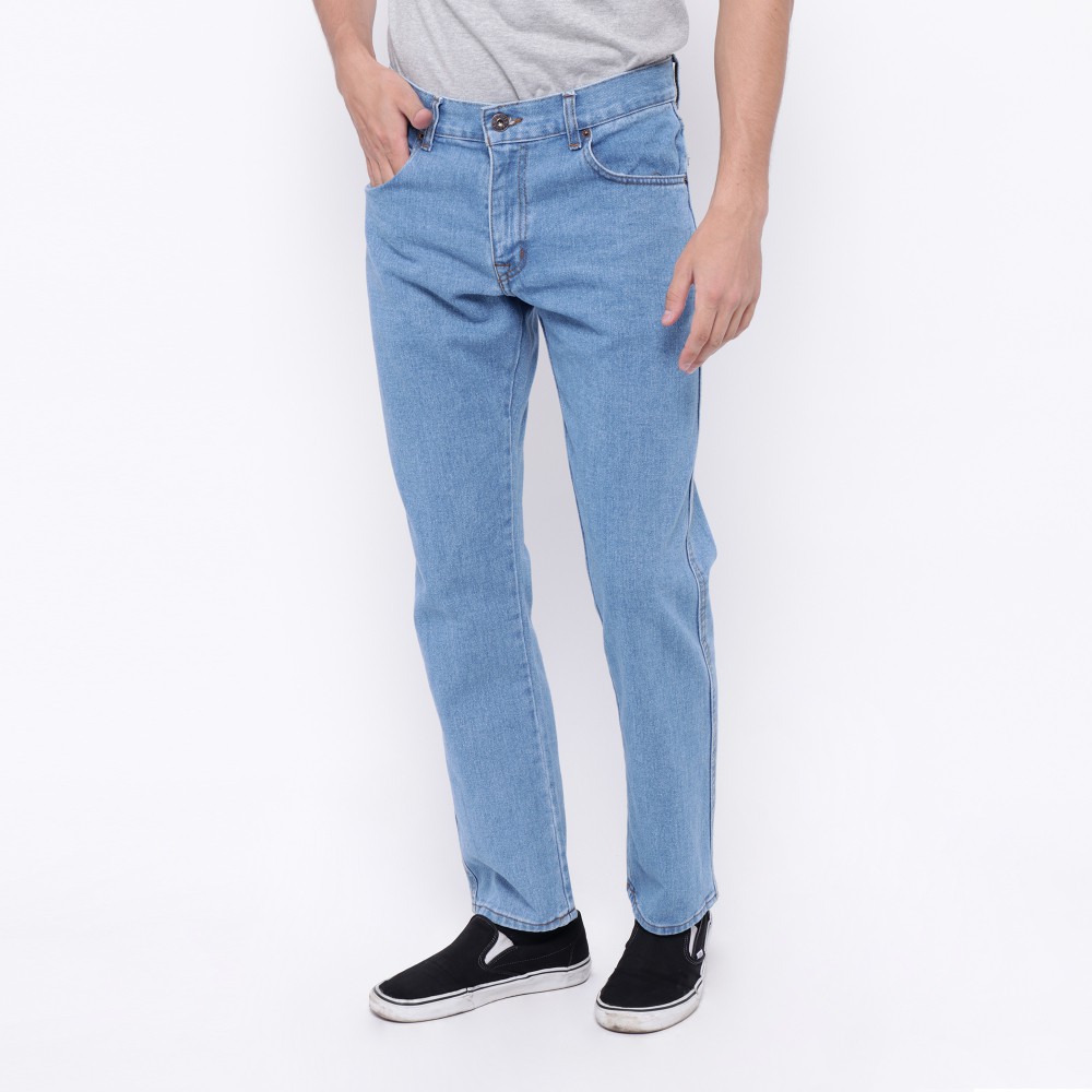 Edwin Celana Jeans Vegas 01 Reguler Fit Pria Panjang Light Blue