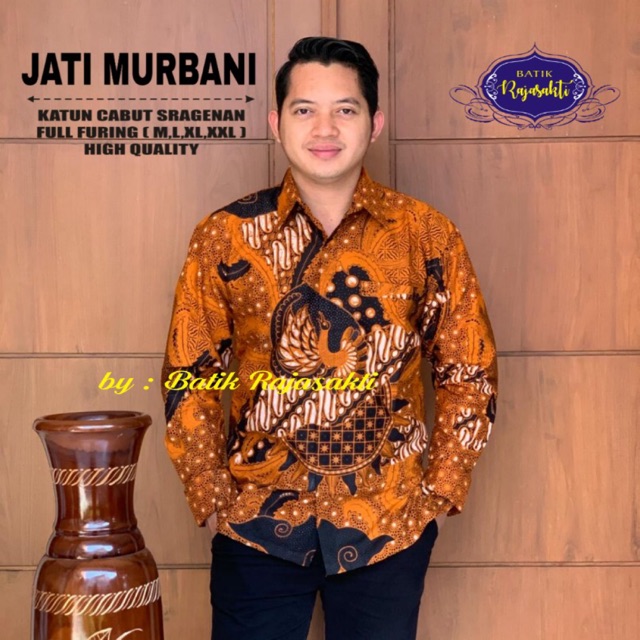 KEMEJA BATIK JATI MURBANI FULL FURING KATUN CABUT HALUS SRAGENAN SIZE M-XXL TERMURAH