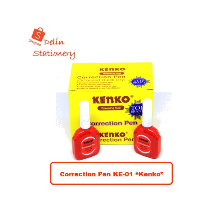 

Tip Ex / Tipe X / Correction Pen Kenko KE-01 Cair / Fluid / Tipex