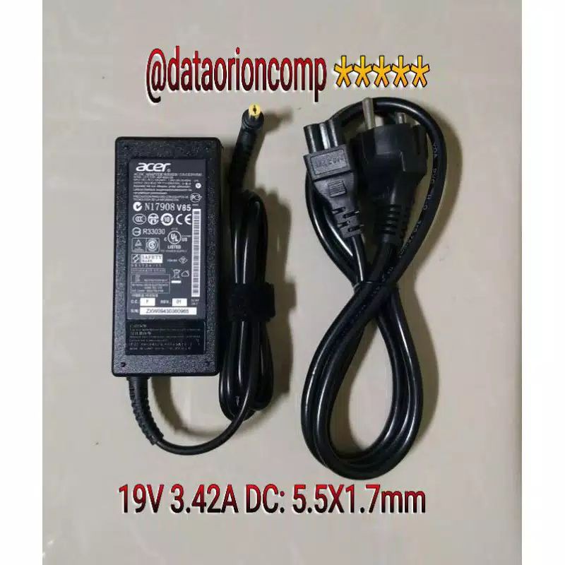 Adaptor Charger Acer 19V 3.42A DC 5.5*1.7 mm for Acer Aspire E1-470 E1-432 E1-431 E5-471 E5-411G E5-411 V5 471 V5 431