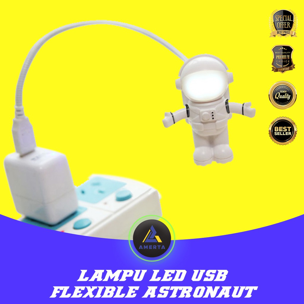 Lampu LED USB Night Light Lamp Flexible Spaceman Astronaut