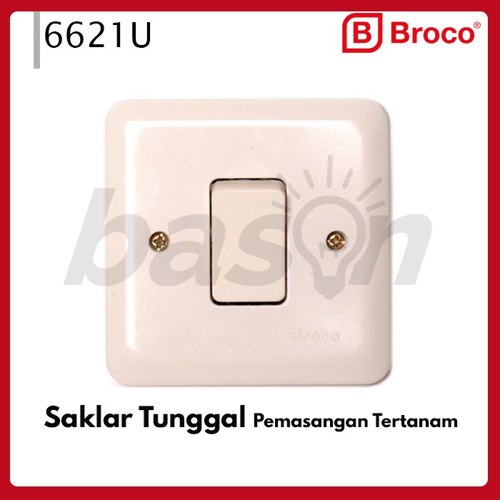 BROCO 6621U New Gee Single Switch - Saklar Tunggal