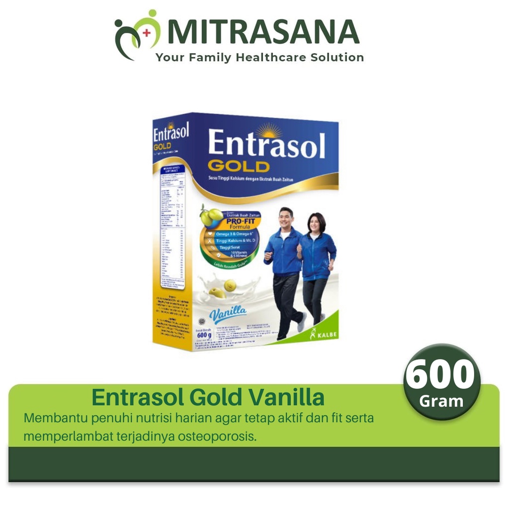 

Entrasol Gold Vanilla 580 Gram - Susu Tinggi Kalsium