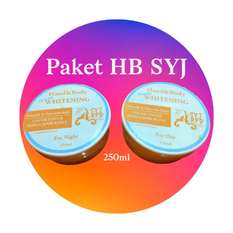PAKET SYJ HANDBODY SIANG & MALAM 250ml SYJ ORIGINAL