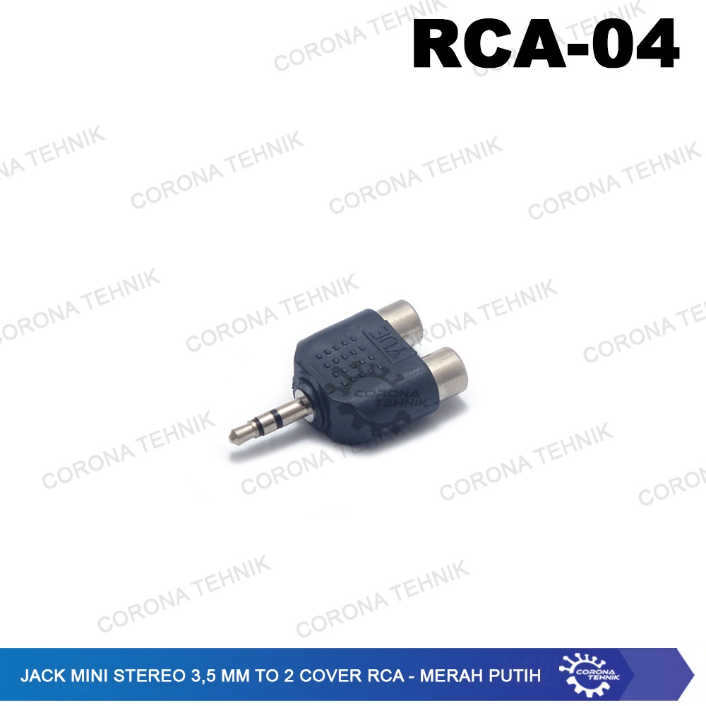 2 Cover RCA - Merah-Putih To Jack Mini Stereo 3,5 mm