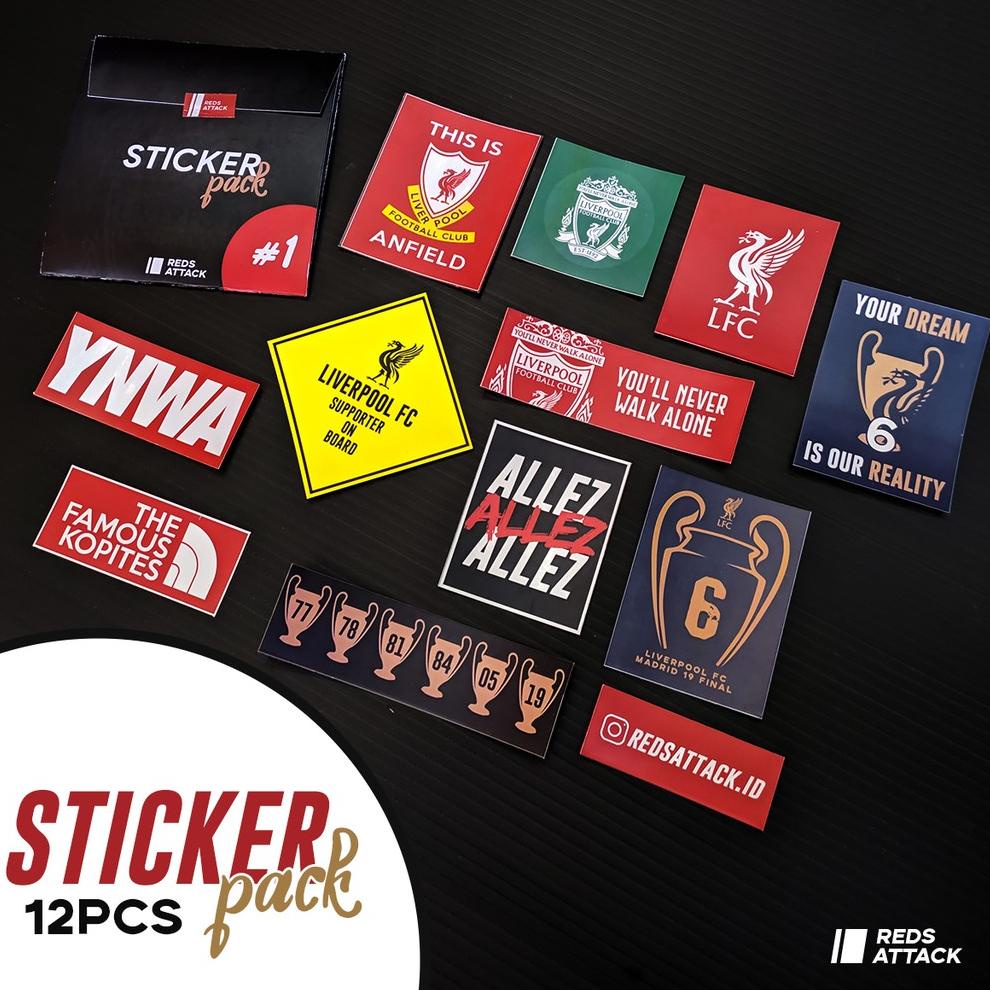 

[KODE BARANG PJI46] STICKER PACK #1 Liverpool / YNWA 12pcs Stiker Vinyl Anti Air gt