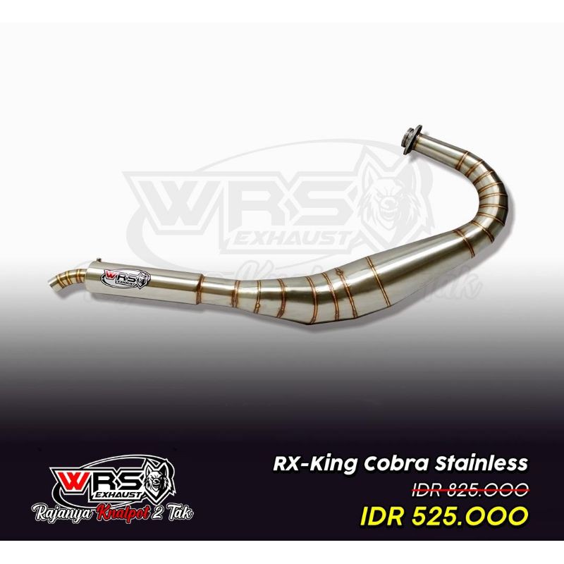 Knalpot Racing RX king Rx Sepesi kolong Cobra stainless Original WRS Suara Garing