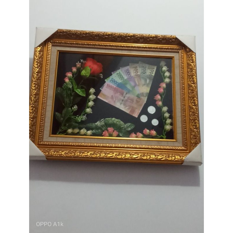 Frame/Mahar Uang /Frame Mahar dari Uang /Bingkai /Bingkai Mahar