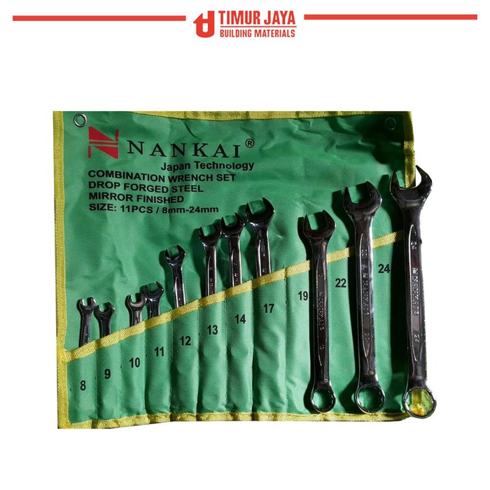 KUNCI RING PAS SET NANKAI 11 PCS 8-24 / COMBINATION WRENCH NANKAI