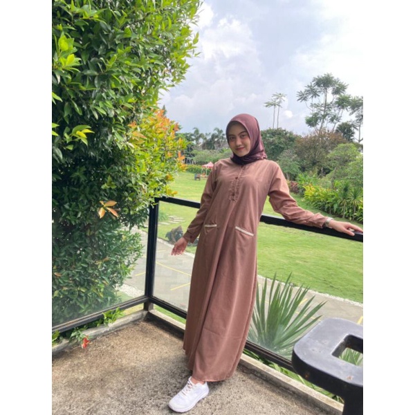 Gamis katun asdf Dress katun polos super jumbo size L XL XXL 3XL 4XL LD 100 110 120 130 140 Dress muslim yasmin