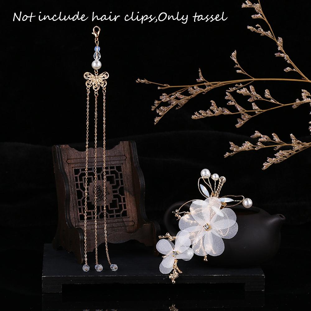 NEEDWAY Klasik Rumbai DIY HANFU Tradisional Logam Rambut Jepit Rumbai