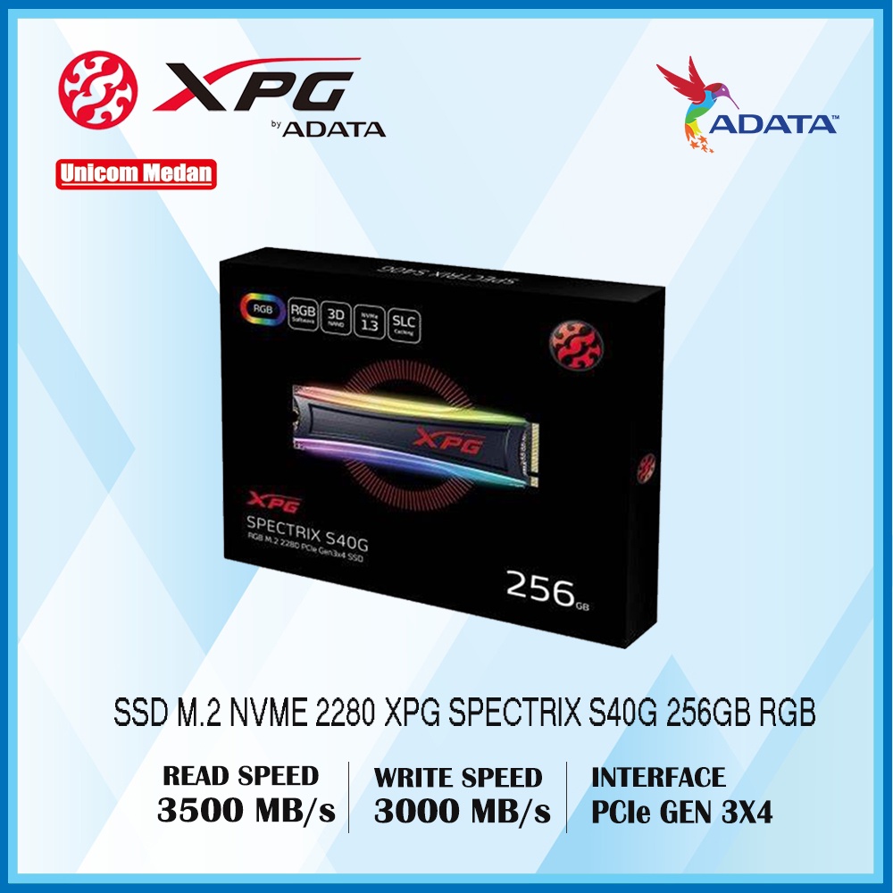 SSD ADATA XPG SPECTRIX S40G RGB 256GB M.2 NVME 2280