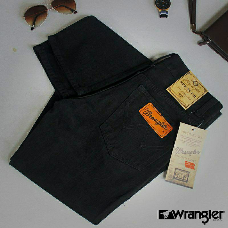 HARGA PROMO!!! Bisa (COD)CELANA PANJANG JEANS Wr3ngl3r STANDAR PRIA reguler fit murah-Hitam WR